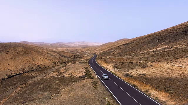 富埃特文图拉山公路鸟瞰图视频素材