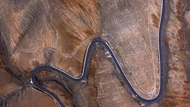 富埃特文图拉山公路鸟瞰图视频素材
