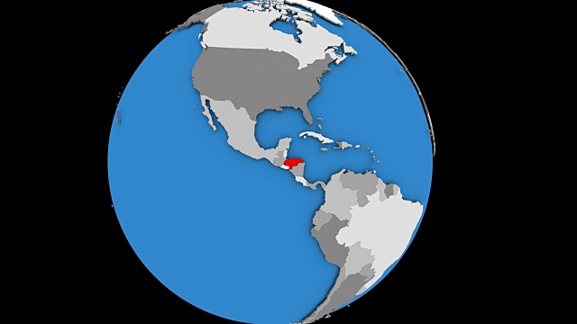 全球政治上的洪都拉斯视频素材