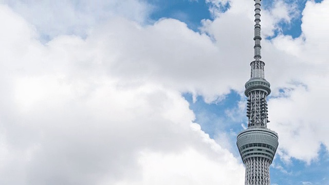 4K时间间隔:东京白天的天空树。视频下载