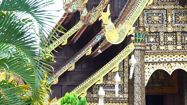 泰国清迈的佛恩寺。(平移拍摄)视频素材