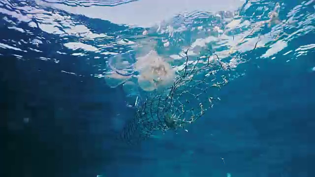 海洋中的水下塑料视频素材