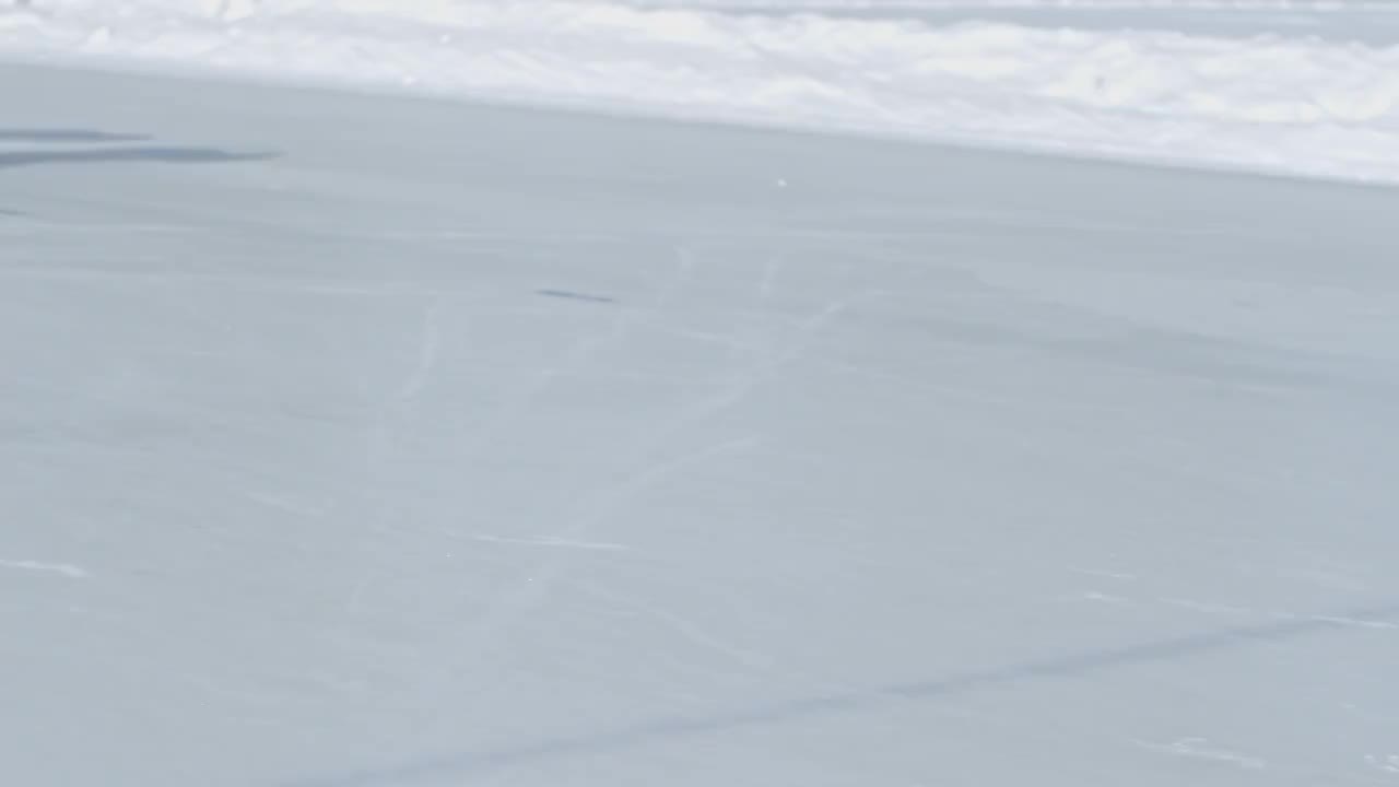 专业运动员练习速度滑冰视频素材