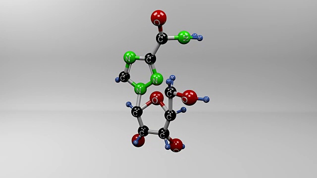 利巴韦林分子。视频素材