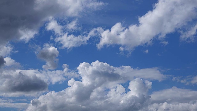 4K:蓝天白云，时光流逝视频素材