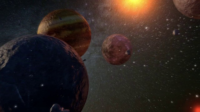 星系和星星的背景动画视频下载