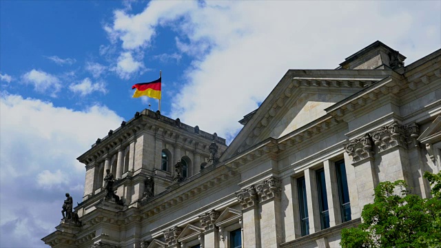 在柏林的德国国会大厦视频素材