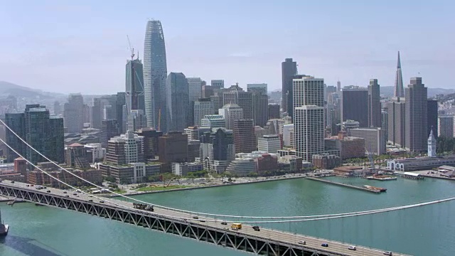 加州航空旧金山-奥克兰海湾大桥视频下载