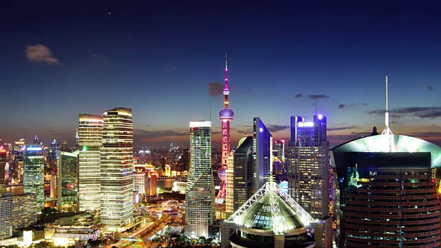 4K:中国上海陆家嘴城市景观视频素材