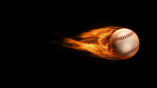 燃烧的棒球v2视频素材