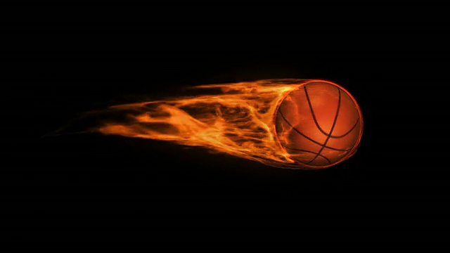 燃烧篮球v2(可循环)视频素材