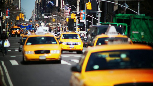 纽约的出租车视频素材
