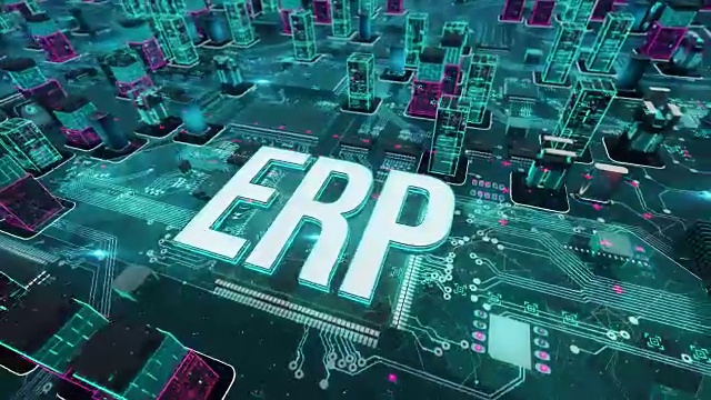 ERP具有数字化技术理念视频素材