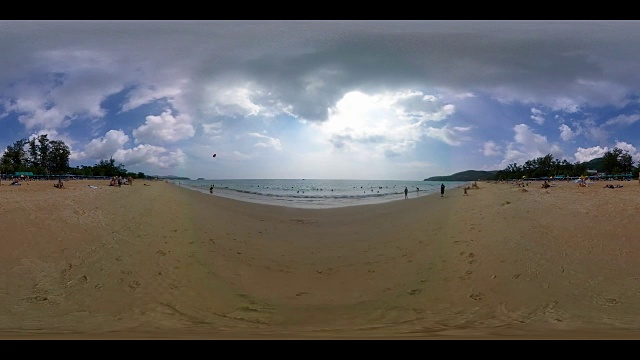 泰国普吉岛360VR 4K卡伦海滩视频素材
