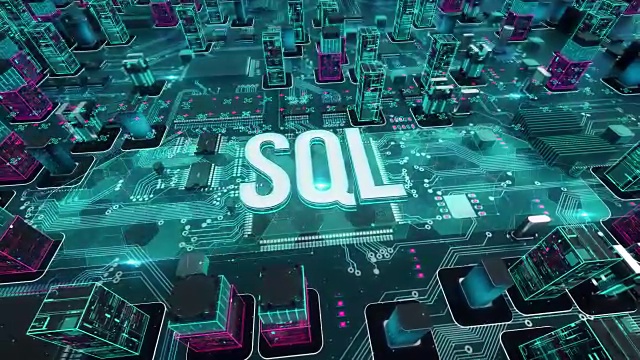 SQL具有数字技术的概念视频素材
