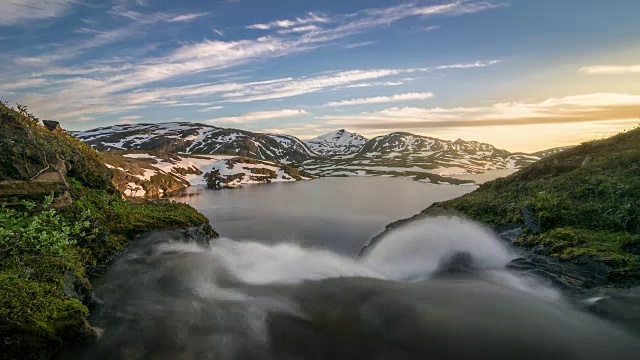 挪威河流和湖泊的时间变迁视频下载