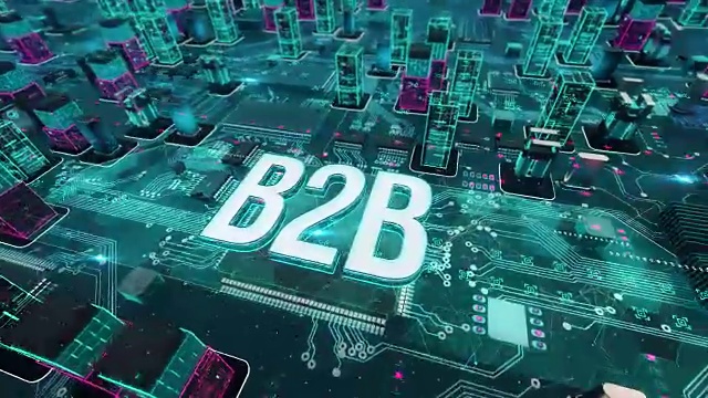 B2B具有数字技术的概念视频素材