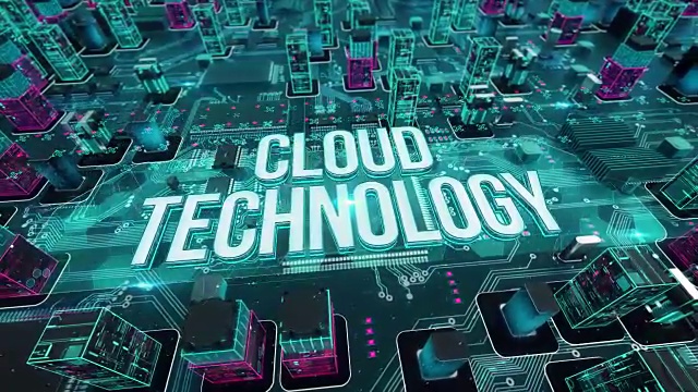 云技术具有数字技术的概念视频素材