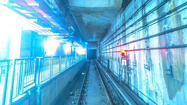 4K，时间流逝地下铁路快速运动视频下载