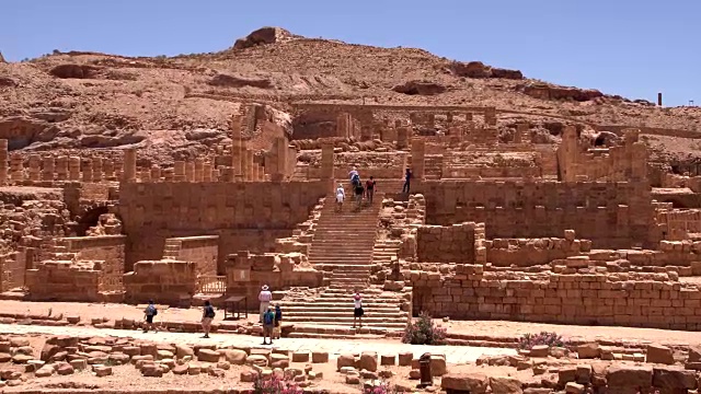 佩特拉，约旦的大神庙视频素材