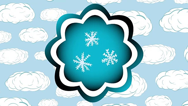 雪花，天气和云视频素材