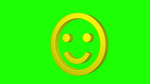 笑脸表情旋转绿屏色度键社交媒体视频素材