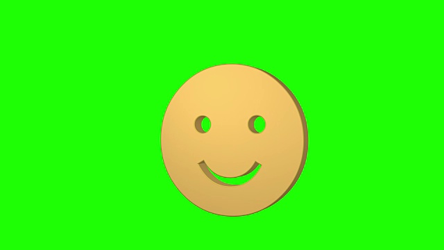 笑脸表情旋转绿屏色度键社交媒体视频素材