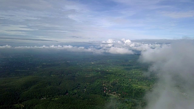 空中的航拍视频，以云为素材背景视频素材
