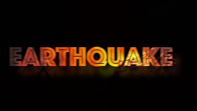 震动，地震，警告标志，火灾燃烧，环境问题视频素材