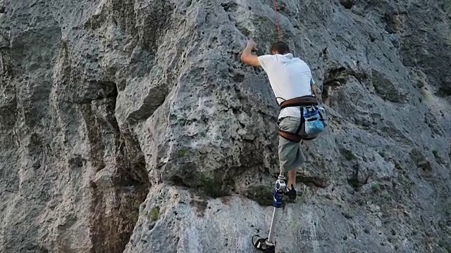 残疾人攀岩视频素材