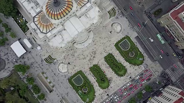鸟瞰图的墨西哥城中心。视频素材