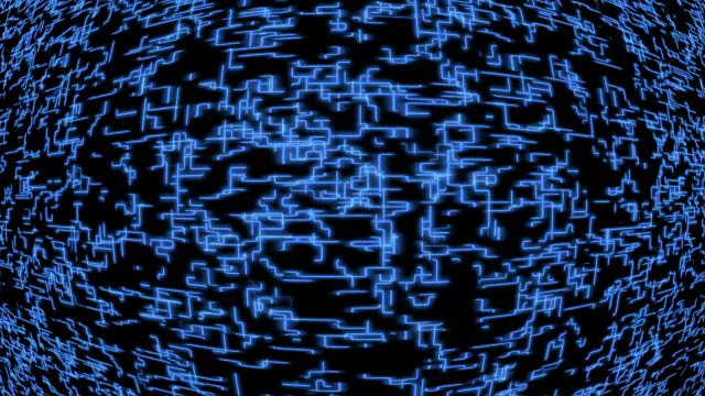 一个蓝色的复杂网格结构视频下载