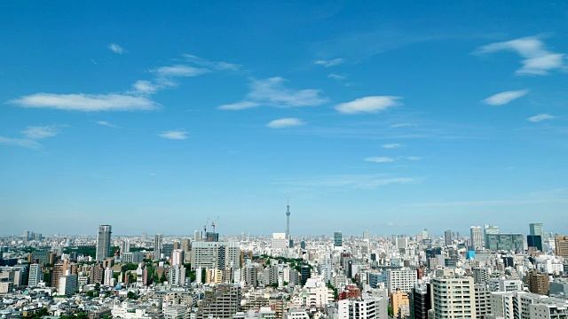 地形,城市,东京,云视频素材