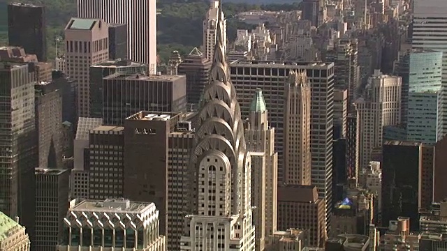 鸟瞰图克莱斯勒大厦，纽约，美国视频下载