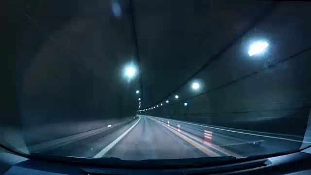 公路隧道速度运动视频素材
