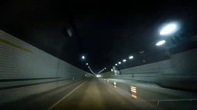 公路隧道速度运动视频素材