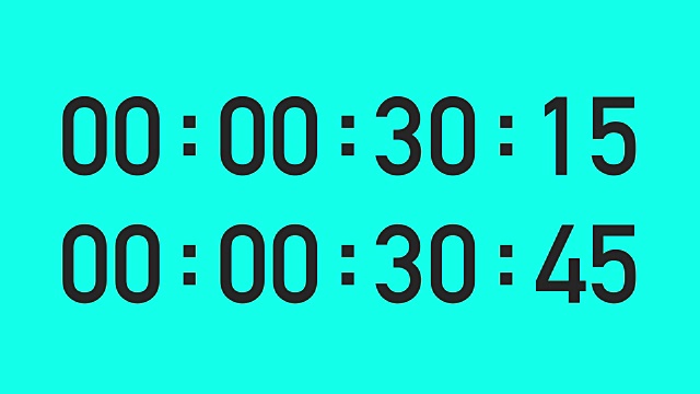 1分钟与分裂秒定时器矢量动画视频素材