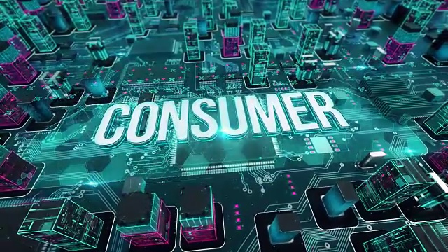 消费者与数字技术的概念视频下载