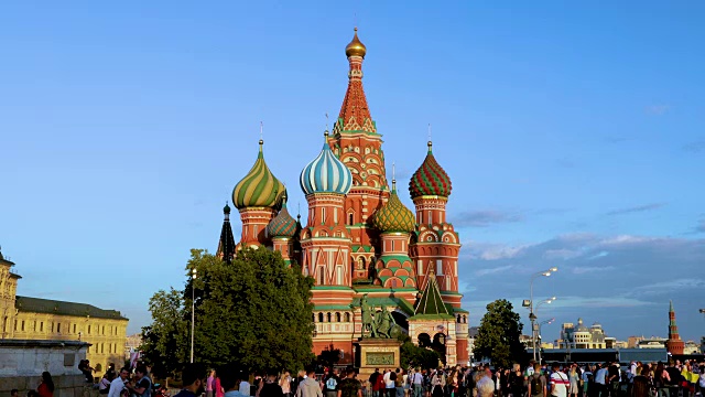 圣巴西尔大教堂，莫斯科，俄罗斯视频素材