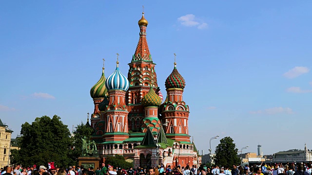 圣巴西尔大教堂，莫斯科，俄罗斯视频素材