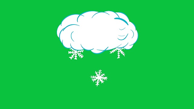 云和雪在绿色视频素材