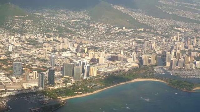 夏威夷檀香山航拍，4k格式视频下载