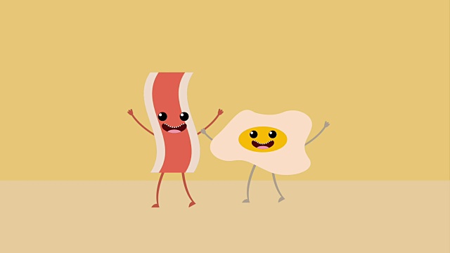 卡哇伊食品卡通视频素材