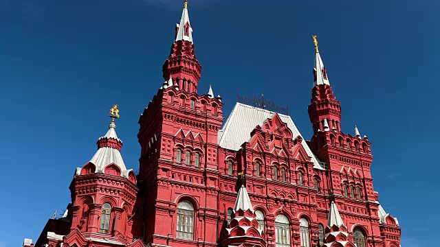 国家历史博物馆，莫斯科，俄罗斯视频素材
