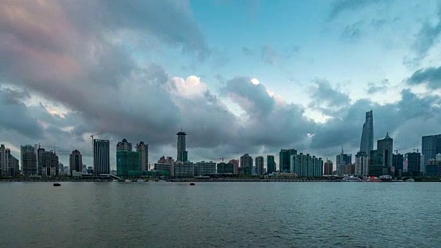 上海夜景-时光流逝视频素材