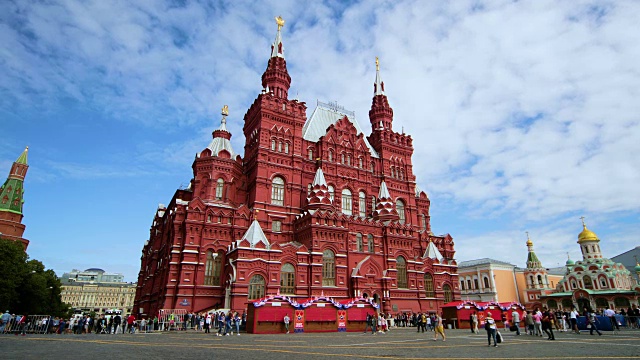 国家历史博物馆，莫斯科，俄罗斯视频素材