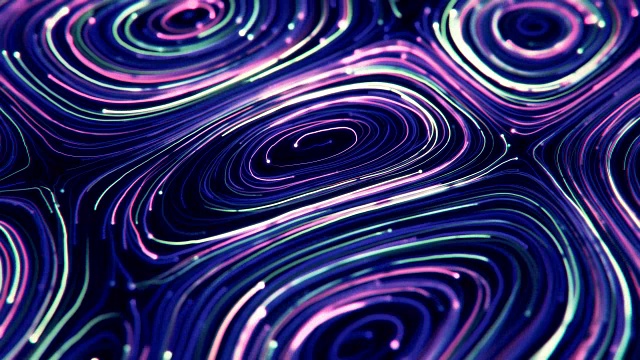 4K抽象霓虹漩涡。视频素材