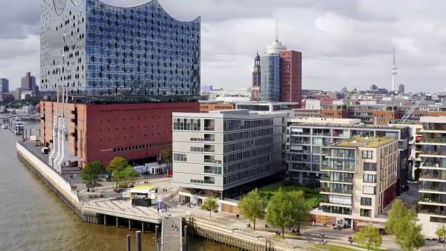 汉堡港鸟瞰图视频素材