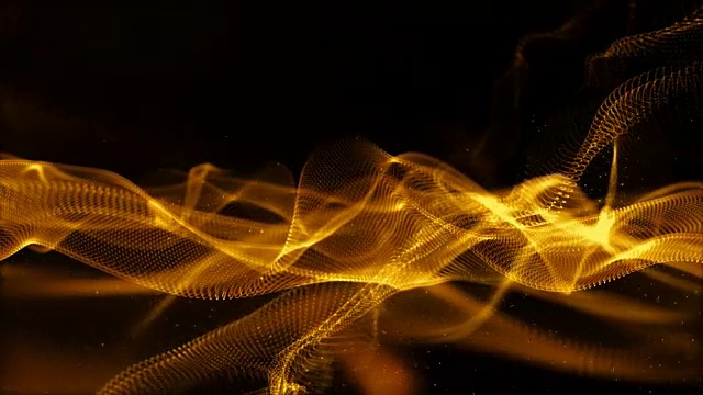 数字金色粒子和散景运动抽象背景视频素材