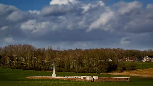 第一次世界大战英军墓地的时间流逝视频素材